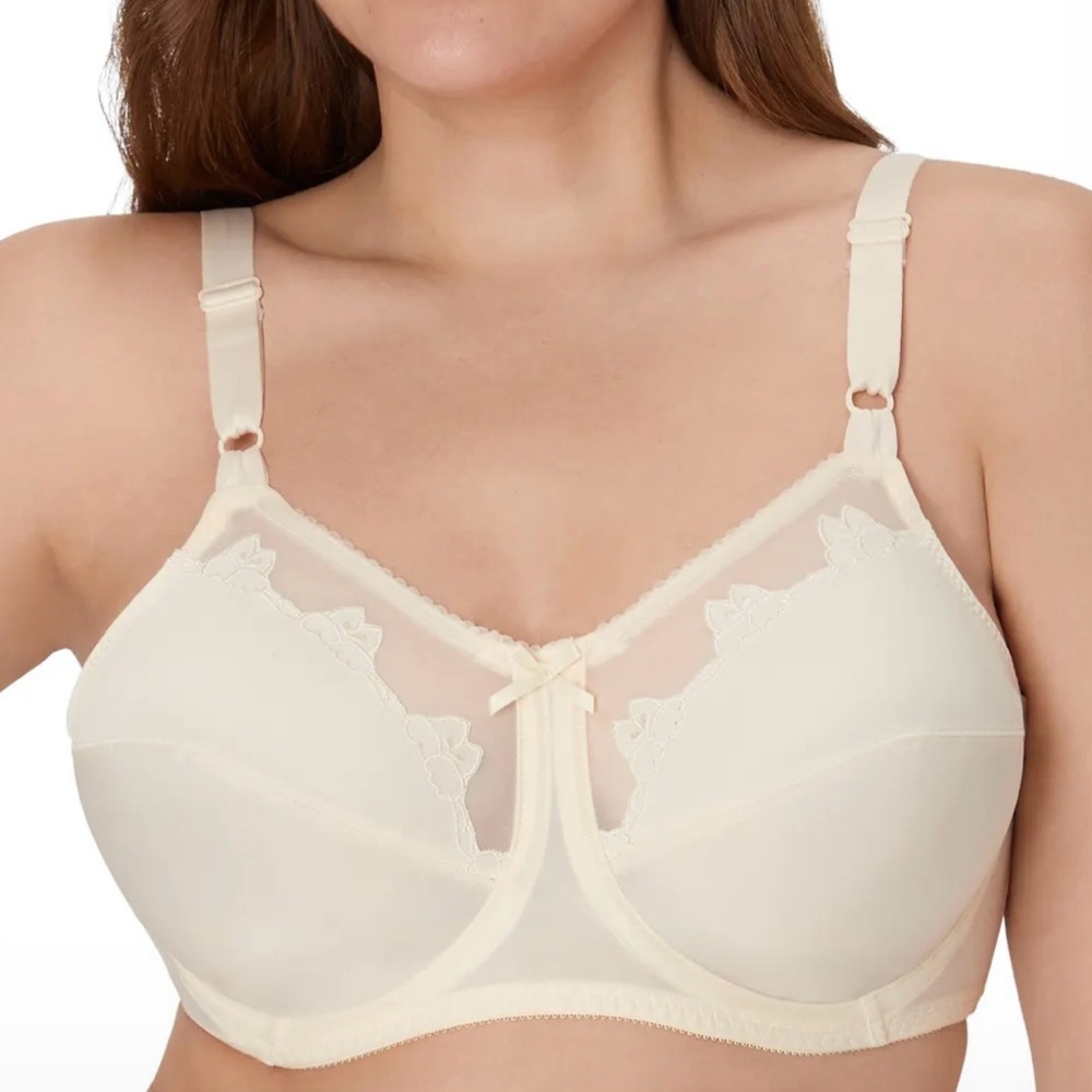 NWT Bali Classic Support Underwire Bra 40DD Beige Full Coverage Mesh DF0180